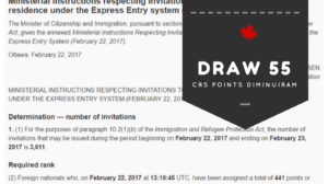 draw 55 crs points diminuiram recorde de baixa dos pontos para imigração pelo Express entry